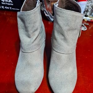 Blowfish booties,Size 8 1/2,Khaki colored with a light Gold Sheen